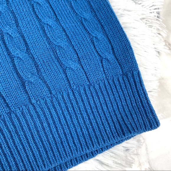 Vintage Brian McNeil Blue Cable Knit V-neck Sweater Vest EUC - Picture 8 of 9